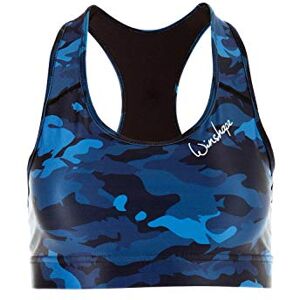 Winshape SB101 Women's Functional Sports Bra Print All Fit Style Camo Blue S