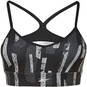 Reebok Women's Myt All Over Print Sports Bra, Night Black, S UK