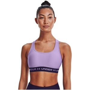 Under Armour Womenss Ua Mid Crossback Sports Bra In Purple - Size Uk 4-6 (Womens)