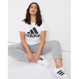 Adidas Essentials Logo T-Shirt White/black M12/14 Female