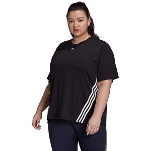 Adidas Icons 3 Stripes T-Shirt Black/white 1x 20/22 Female