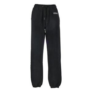 Versace , Black Tracksuit Pants - Oversized Fit - 100% Cotton ,Black female, Sizes: XS, 2XS