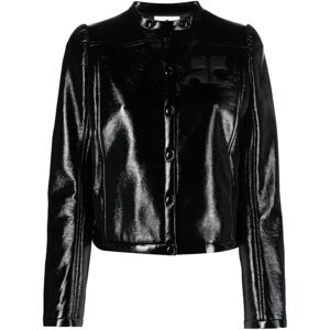 Courrèges , Iconic Vinyl Womens Black Biker Jacket ,Black female, Sizes: 2XS, M, S, XS