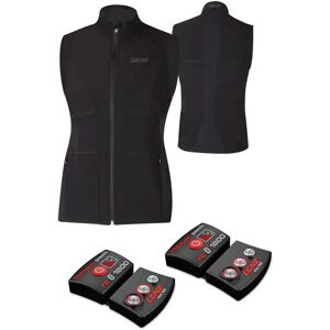 Lenz Heat Womens Vest 1.0 + Battery (Black)  - Black - Size: Medium