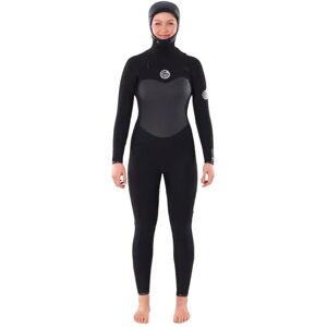 Rip Curl 6mm Hooded Chestzip Womens Wetsuit (Black 21/22)  - Black - Size: 6