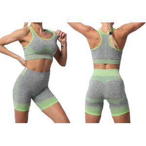 GameChanger Asso T/A 50 Shade of Lust 2-Piece Activewear Gym Set - Sports Bra & Shorts - Green   Wowcher