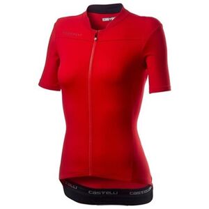 Castelli Anima 3 Womens Short Sleeve Cycling Jersey Red/Black