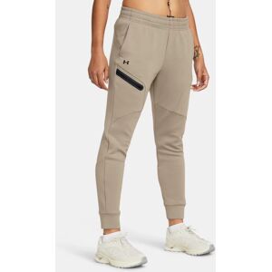 Women's  Under Armour  Unstoppable Fleece Joggers Timberwolf Taupe / Black M