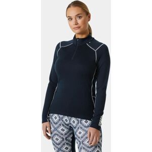 Helly Hansen Women's Lifa Merino Midweight 1/2 Zip Base Layer Navy L - Navy Blue - Female