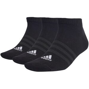 adidas Thin And Light Sportswear Low Cut Socks 3 Pairs Black/White Mens 12+ male