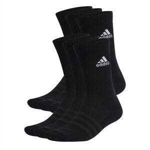 adidas Cushioned Sportswear Crew Socks 6 Pack Juniors Black 4.5 - 5.5 unisex