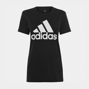 adidas Essentials Logo T shirt Womens Black/White XS 4-6 female