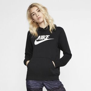 Nike Sportswear Essential Fleece Pullover Hoodie Womens Black/White S female