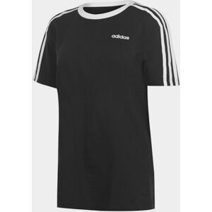 adidas Essentials 3 Stripe T-Shirt Ladies - female - Black/White - XS 4-6