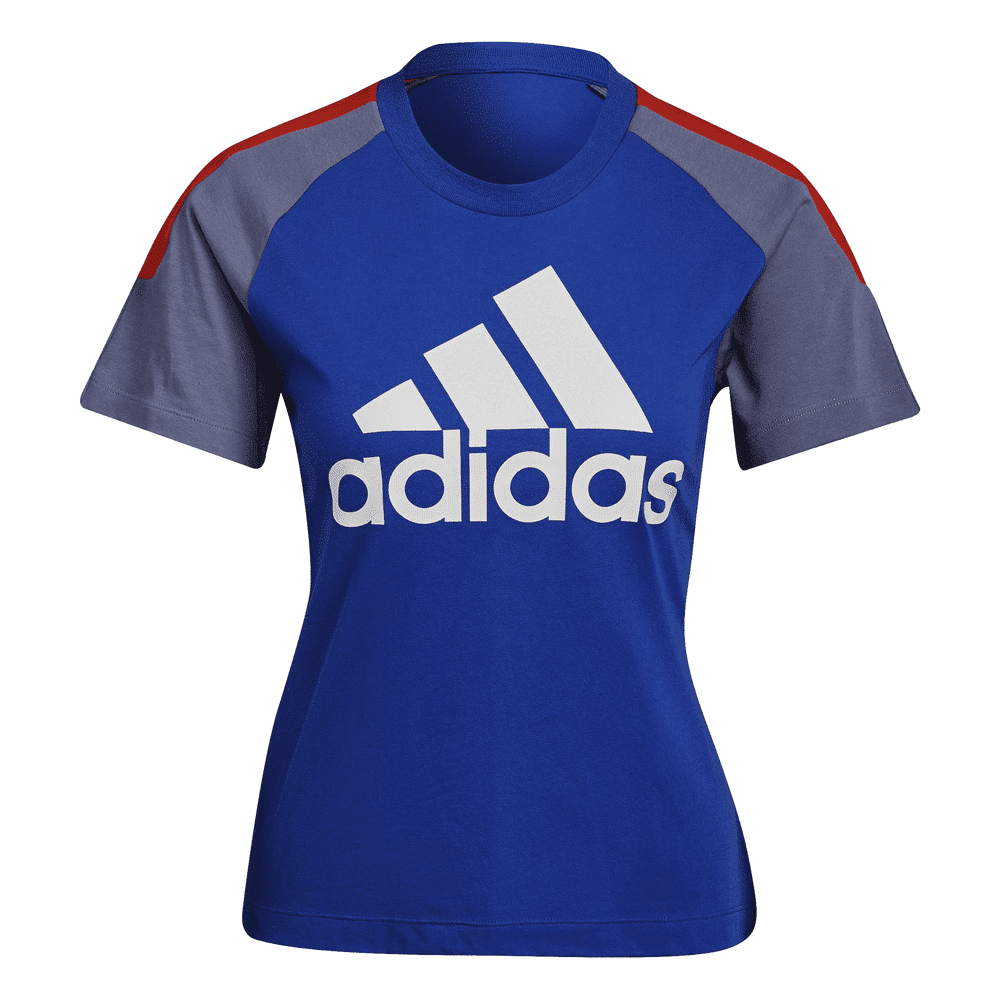 adidas Womens Sportswear Colorblock T-Shirt Colour: Blue, Size: Small