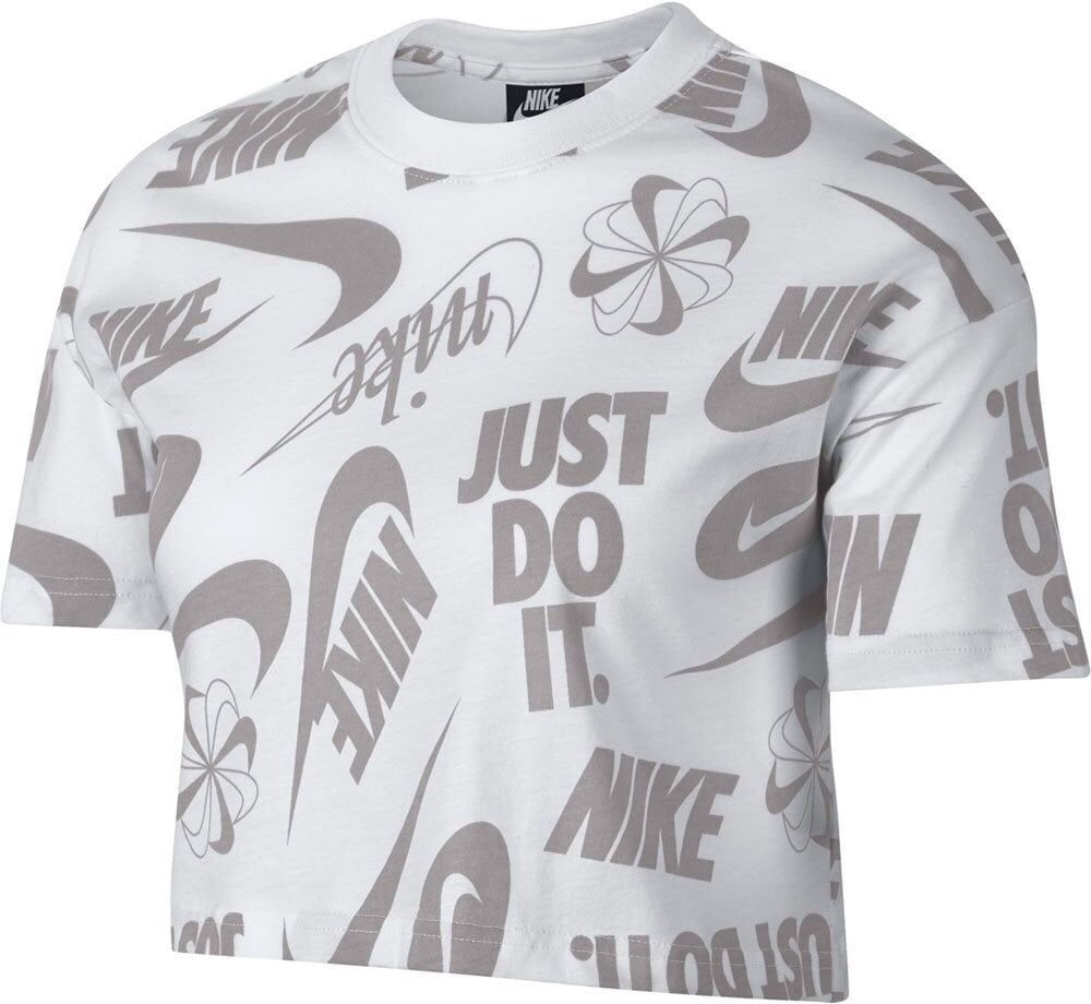 Nike Sportswear Womens Essential Short Sleeve Crop Top Size: Small, Colour: White