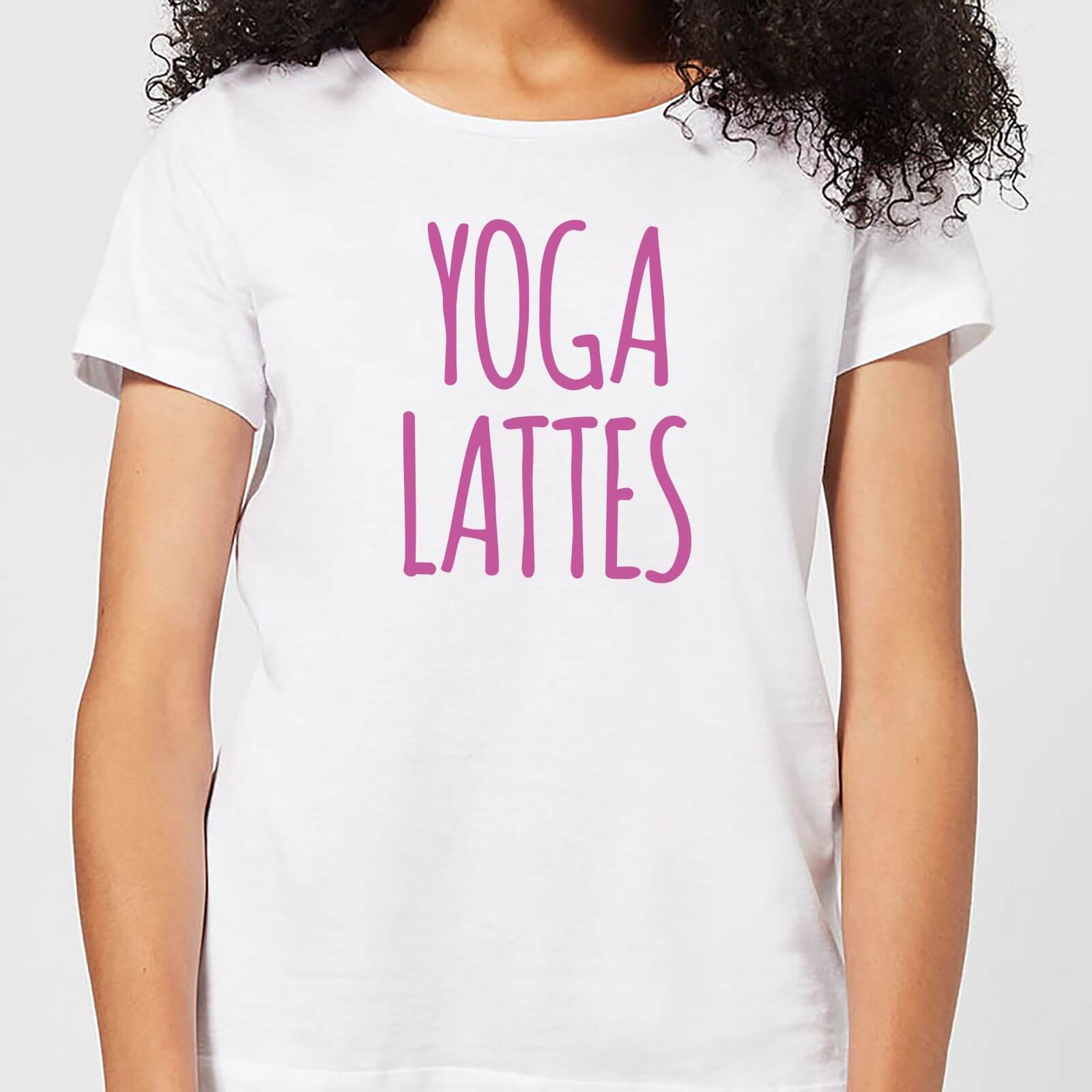 Fitness and Loungewear Yoga Lattes Women's T-Shirt - White - 4XL - White