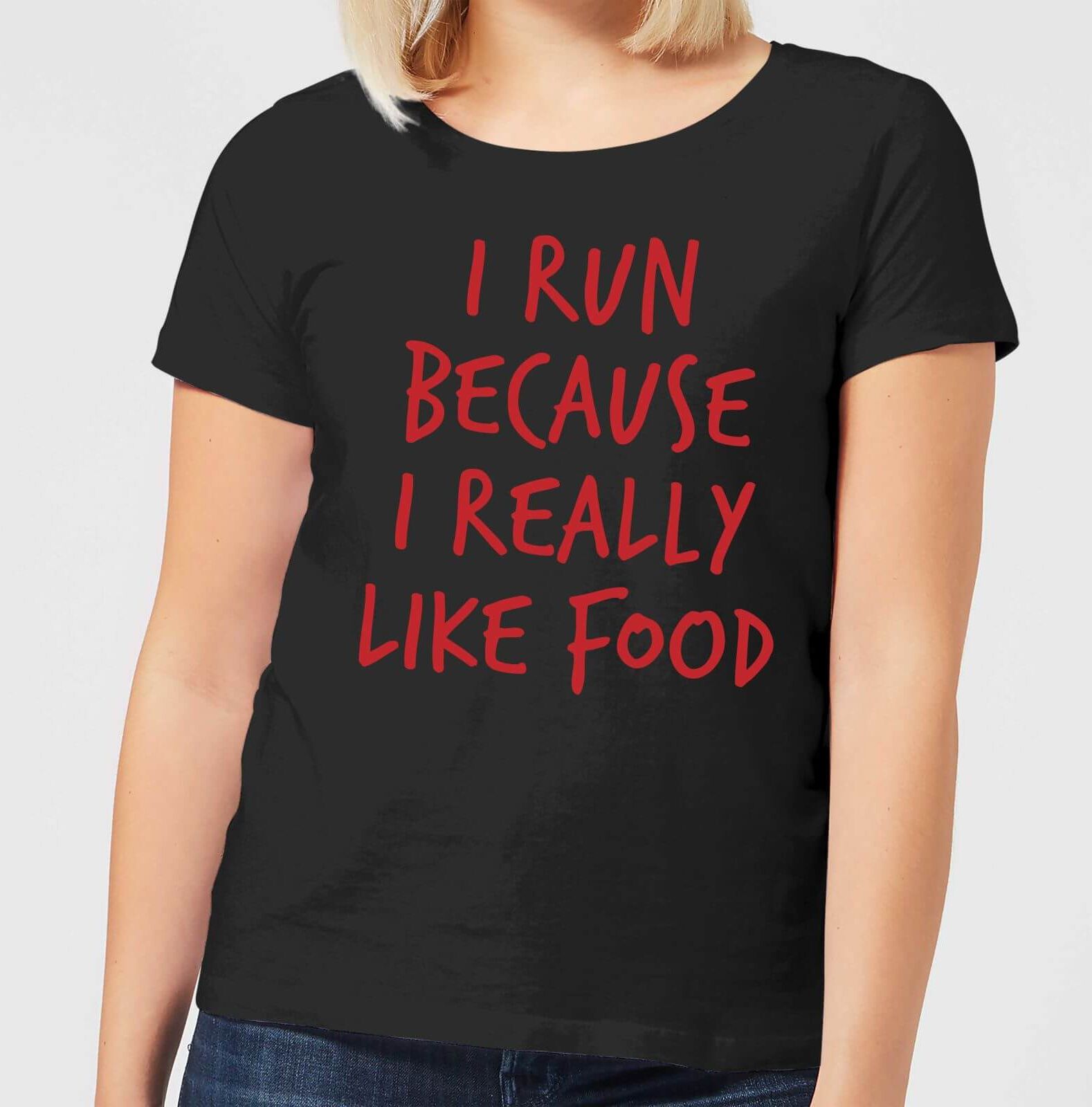 By IWOOT I Run Because I Really Like Food Women's T-Shirt - Black - 5XL - Black