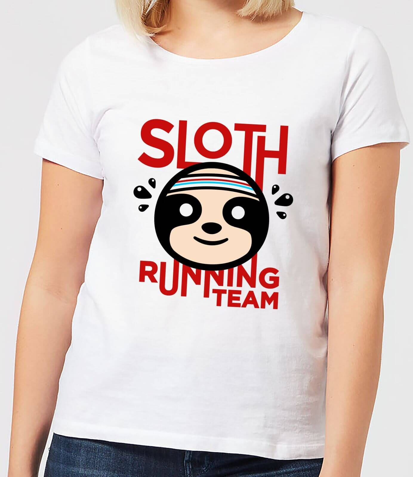 By IWOOT Sloth Running Team Women's T-Shirt - White - 3XL - White