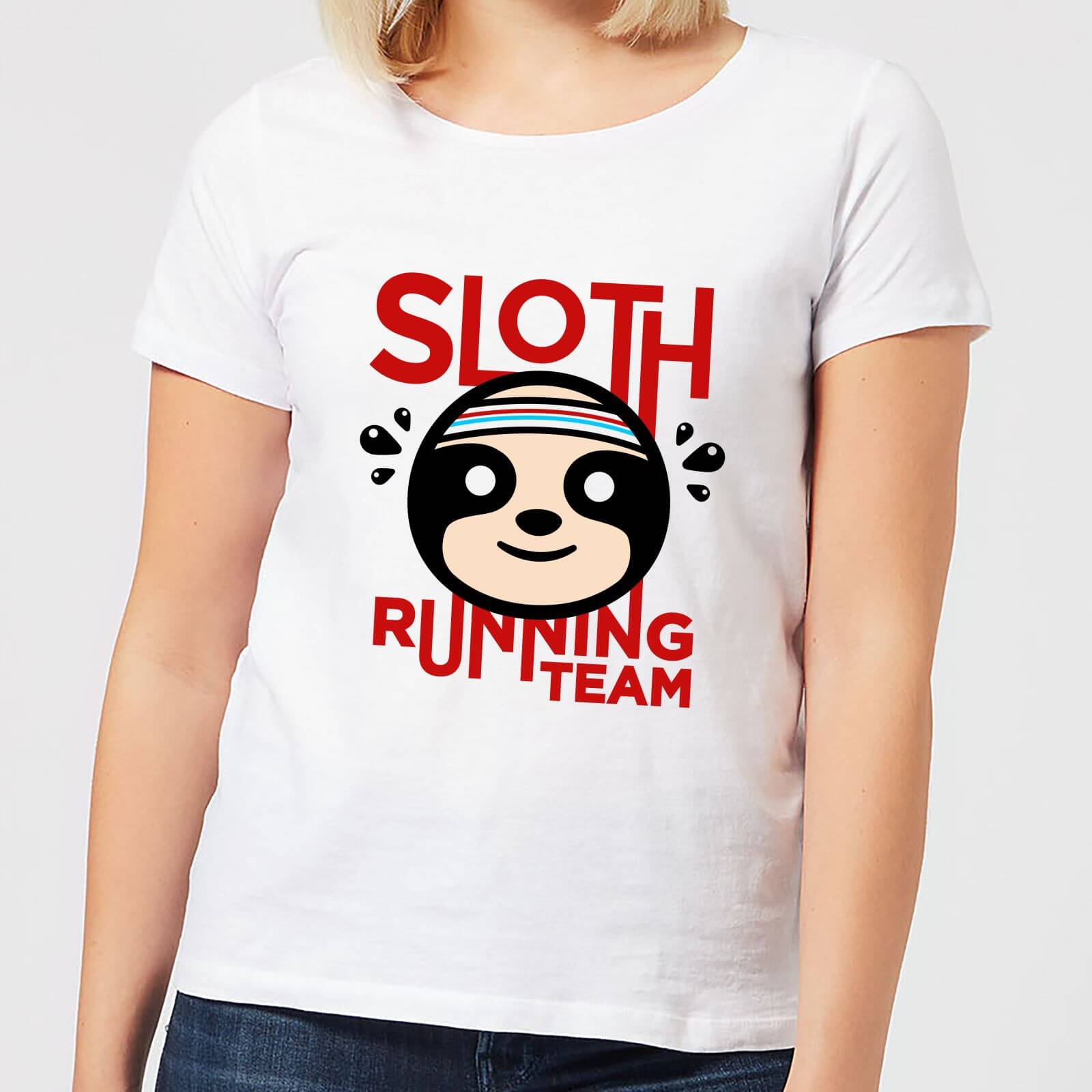 By IWOOT Sloth Running Team Women's T-Shirt - White - 5XL - White