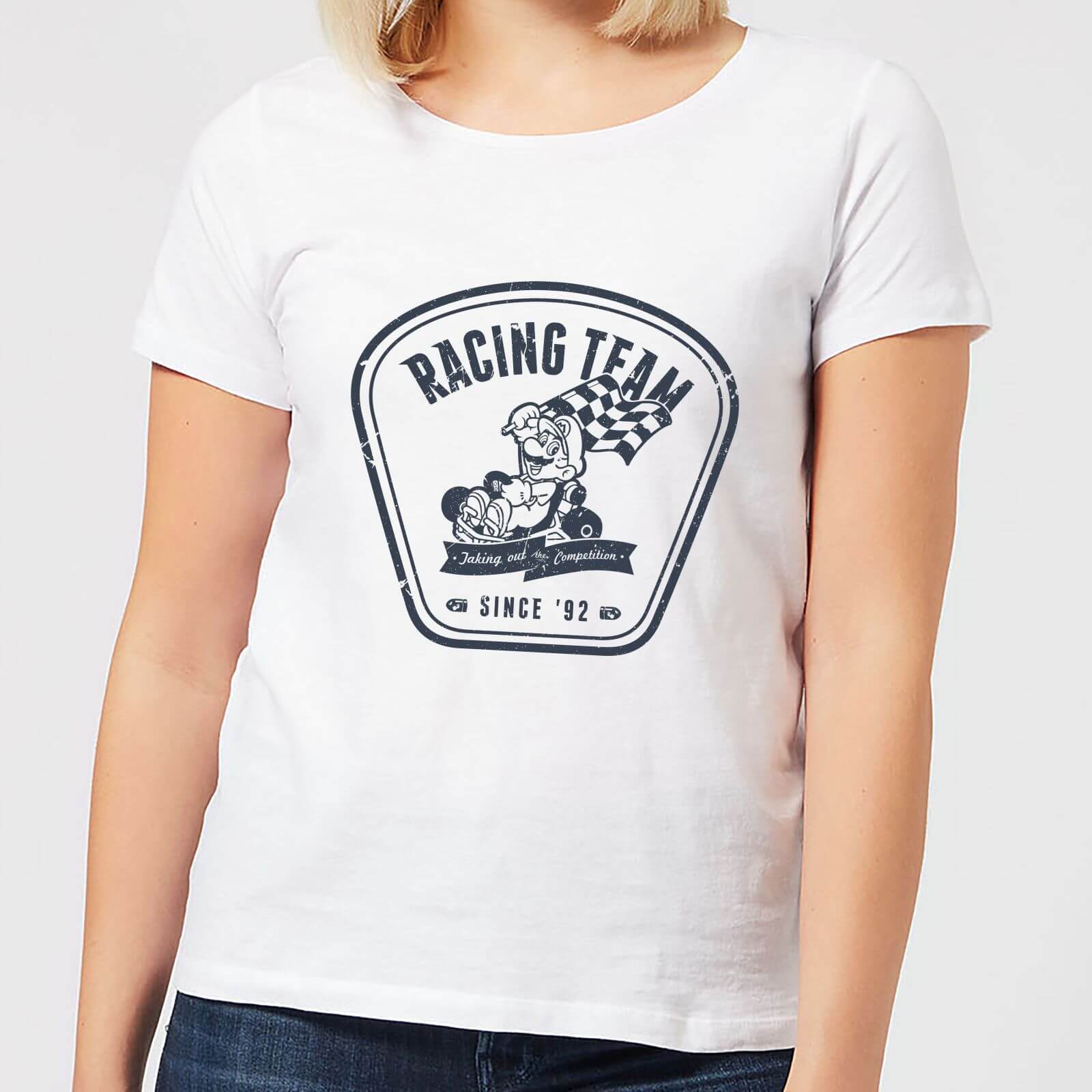 Nintendo Mario Kart Racing Team Women's T-Shirt - White - 5XL - White