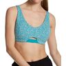 Patagonia Women's Maipo Low Impact Adjustable Sports Bra in Sea Texture/Blue (32125)   Size XL   HerRoom.com