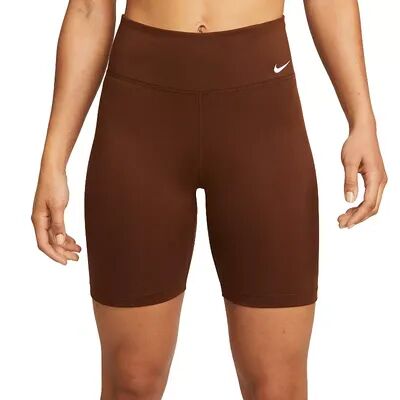 Nike Women's Nike One Midrise Bike Shorts, Size: Small, Dark Beige