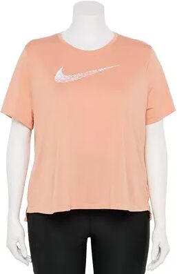 Nike Plus Size Nike Swoosh Running Top, Women's, Size: 1XL, Brt Orange