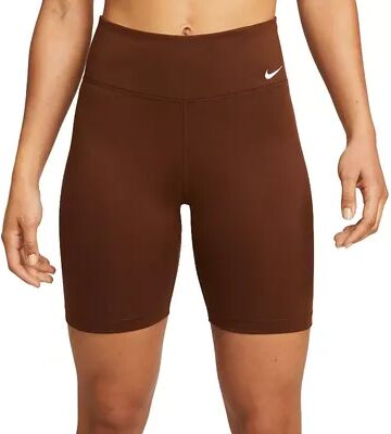 Nike Women's Nike One Midrise Bike Shorts, Size: XL, Dark Beige