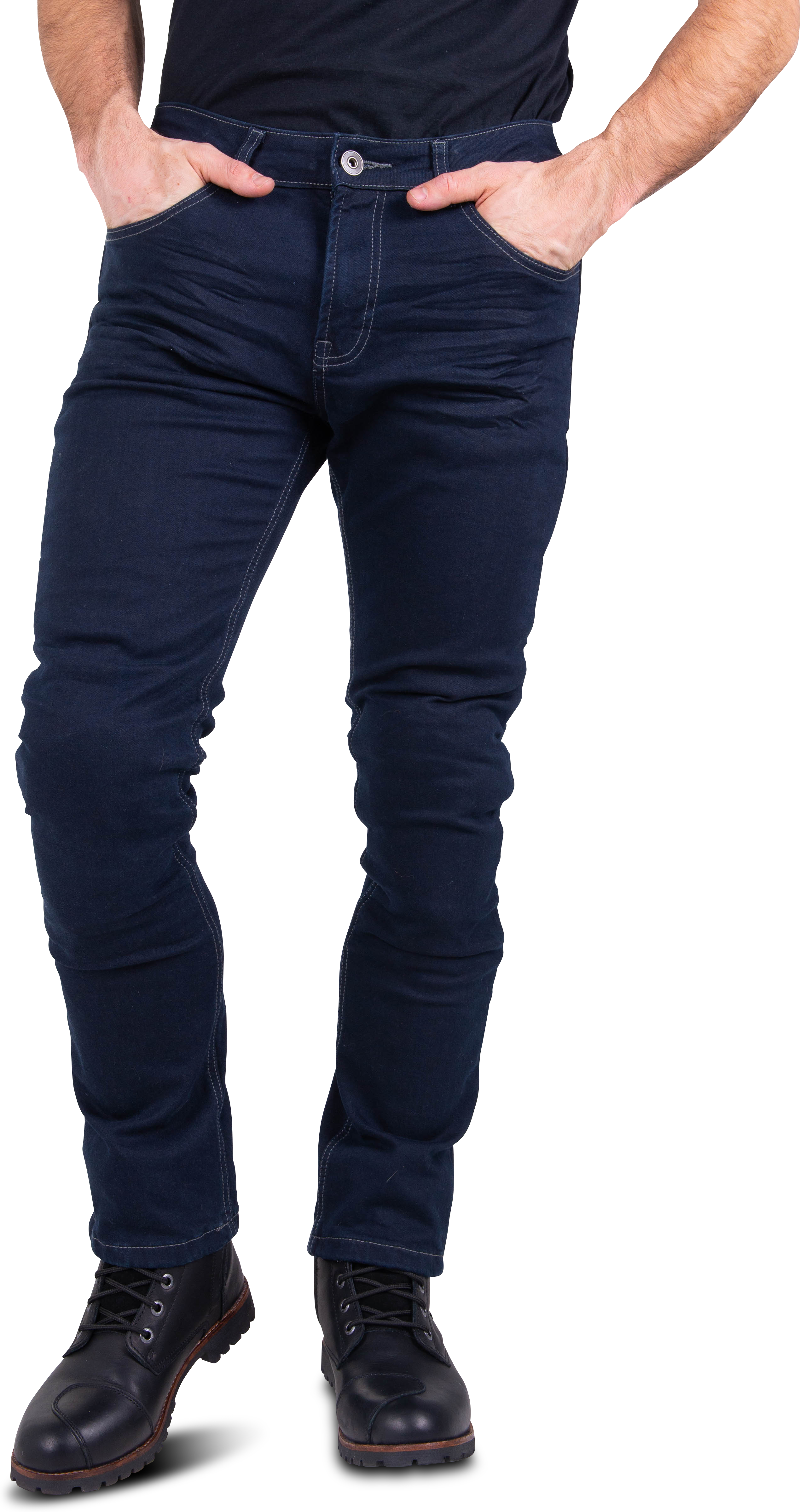 Course Burnout Slim Fit Motorradjeans Dunkelblaue