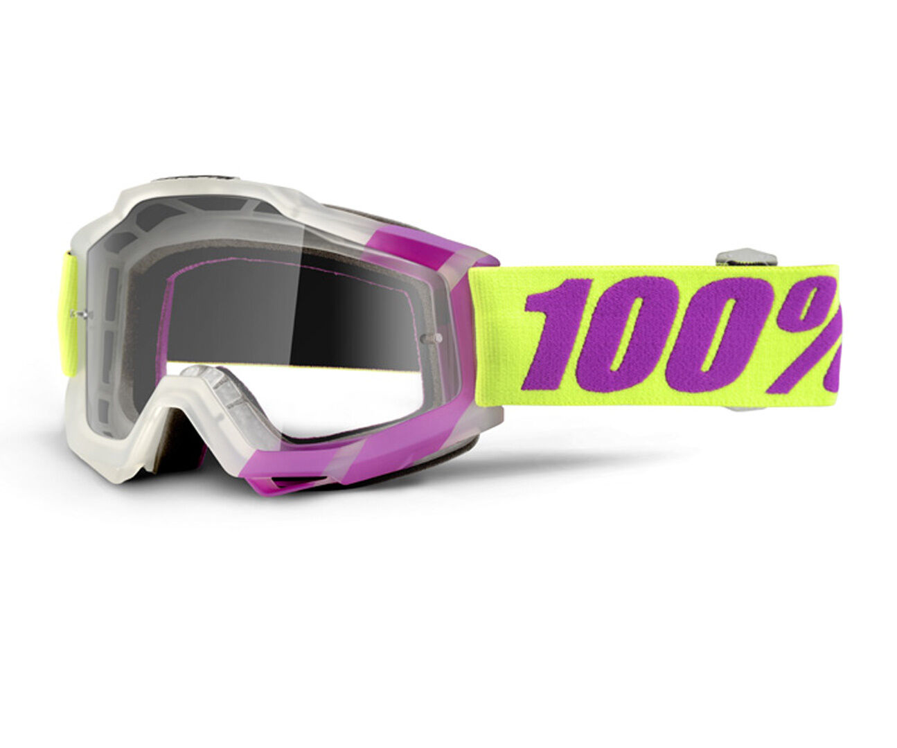 100% Accuri Motocross Brille Weiss Lila Einheitsgröße