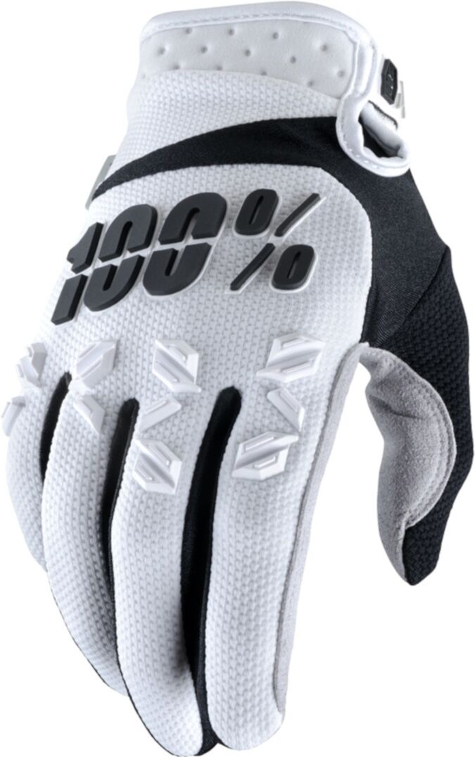 100% Airmatic Motocross Handschuhe Schwarz Weiss M