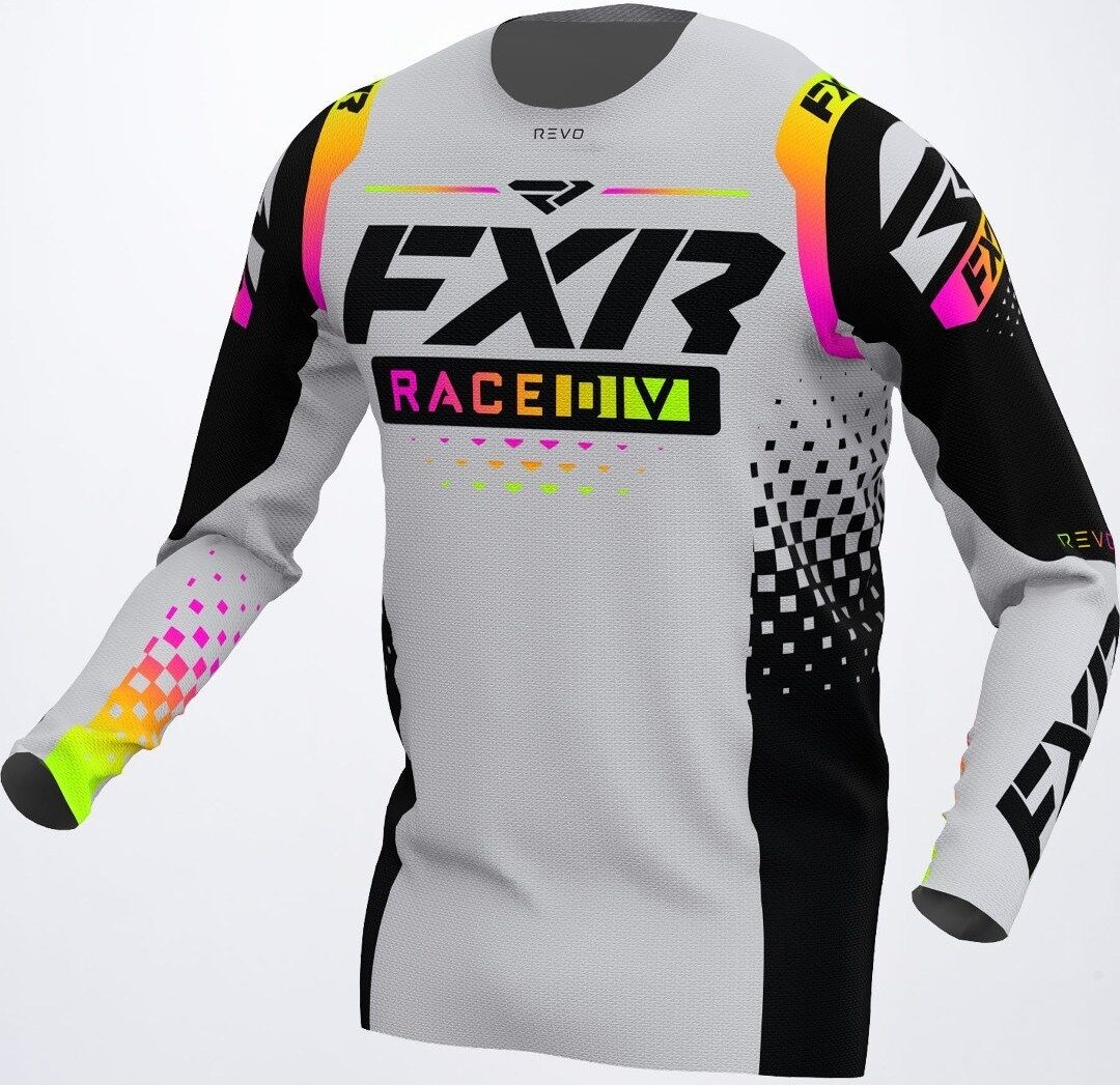 FXR Revo RaceDiv Motocross Jersey Schwarz Grau L