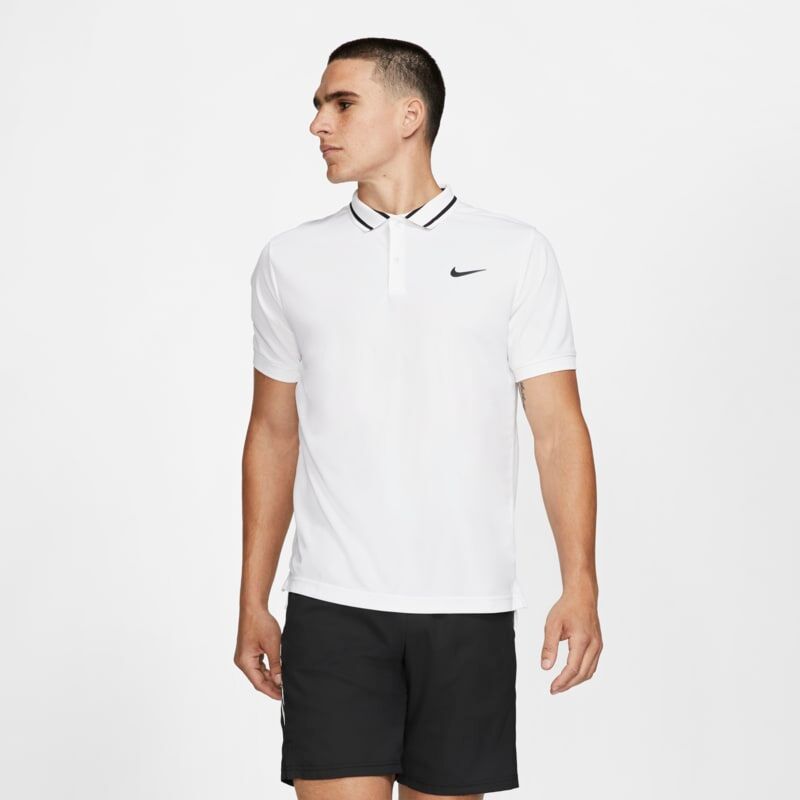 NikeCourt Dri-FIT Men's Tennis Polo - White - size: M, S