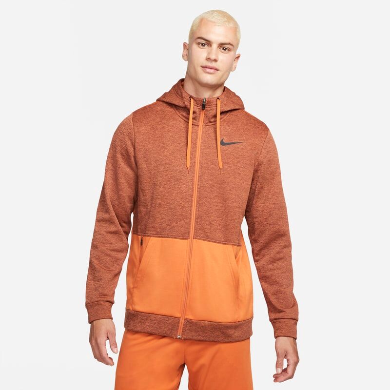 Nike Therma Men's Full-Zip Training Hoodie - Orange - size: S, M, L, XL, 2XL
