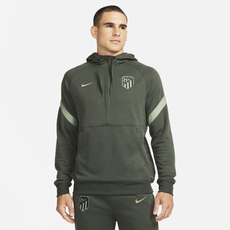 Nike Atlético Madrid Men's 1/2-Zip Fleece Football Hoodie - Green - size: XS, S