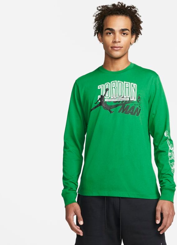 Nike Jordan Brand Men's Long-Sleeve T-Shirt - Green - size: XS, M, L, XL, S, 2XL