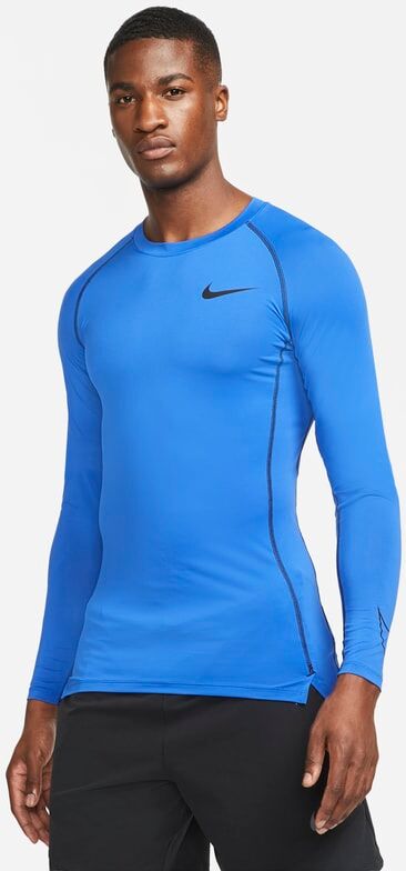 Nike Pro Dri-FIT Men's Tight-Fit Long-Sleeve Top - Blue - size: XL, 2XL, M, L, S