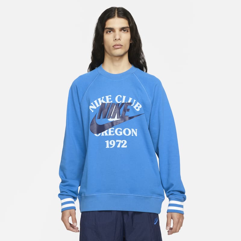 Nike Sportswear Men's French Terry Crew - Blue - size: S, M, L, XL, 2XL