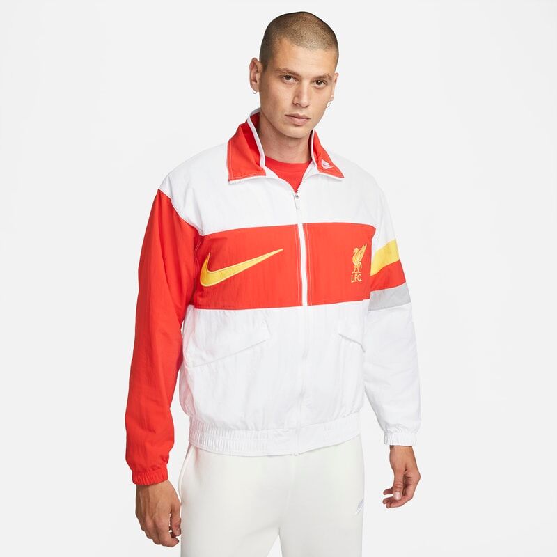 Nike Liverpool F.C. Men's Woven Jacket - White - size: M, L, XL