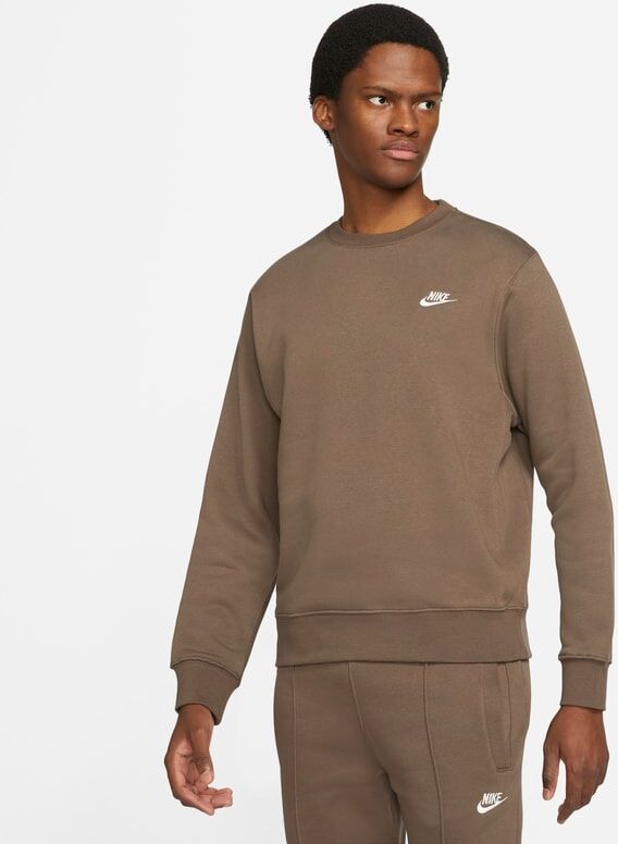 Nike Sportswear Club Fleece Men's Crew - Brown - size: S, 2XL