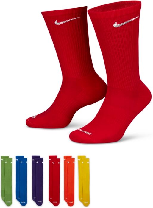 Nike Everyday Plus Cushioned Training Crew Socks (6 Pairs) - Multi-Colour - size: S, XL, L, M, L, XL