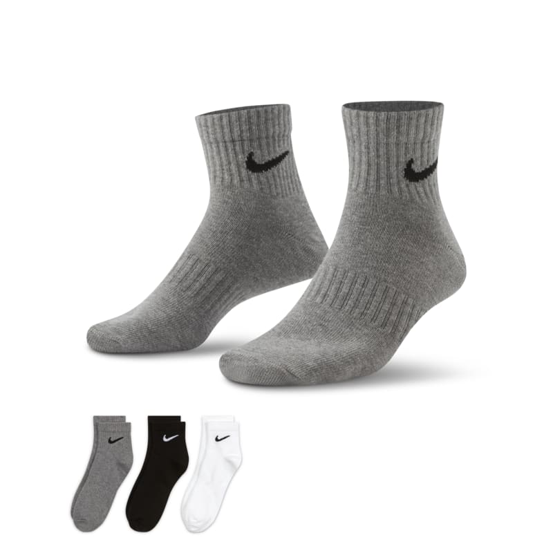 Nike Everyday Lightweight Training Ankle Socks (3 Pairs) - Multi-Colour - size: XL, M, L
