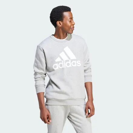 Adidas Essentials Fleece Big Logo Sweatshirt Grey XL - Men Lifestyle Sweatshirts XL