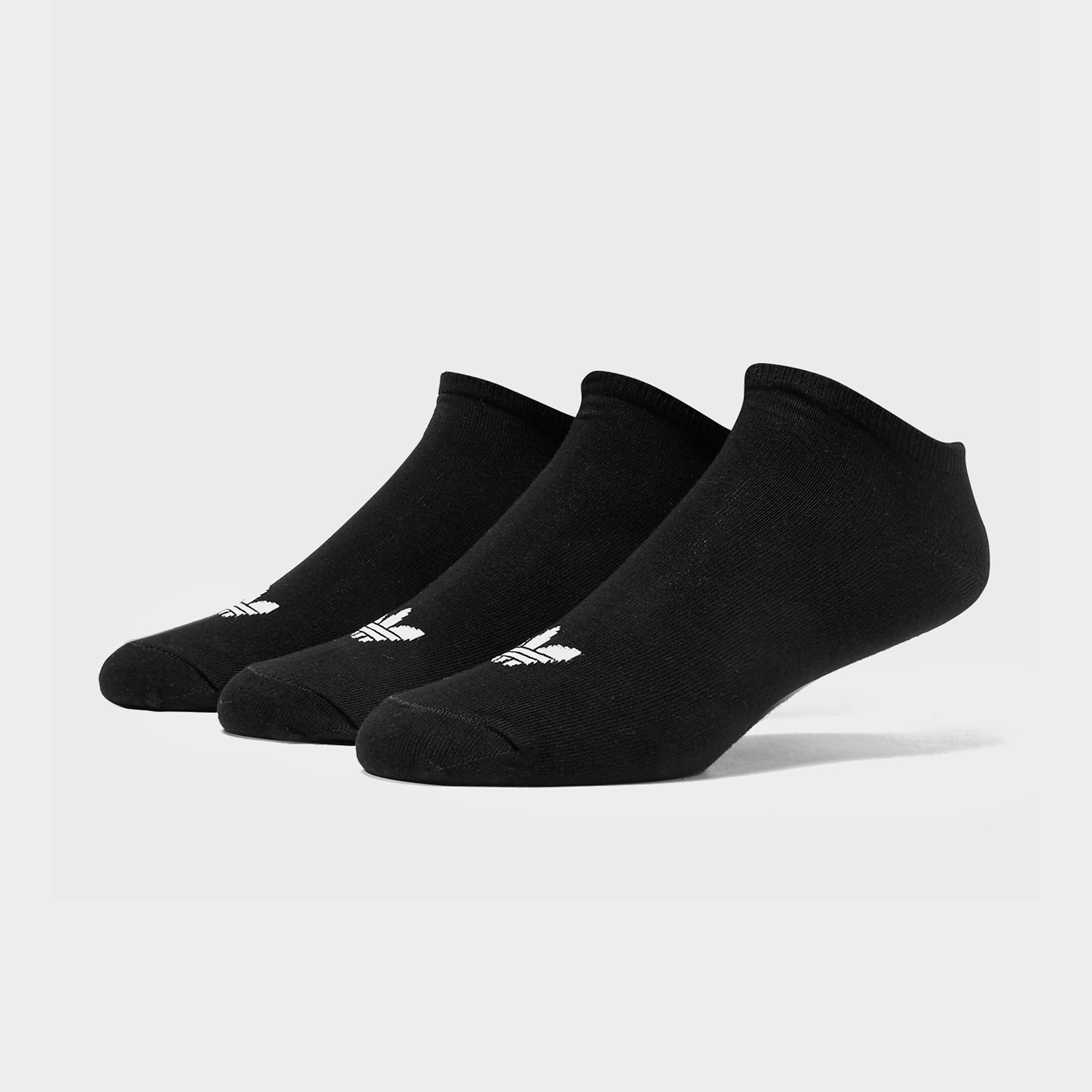 adidas Originals 3 Pack Trefoil Liner Socks - BLACK - Womens  size: 2-5