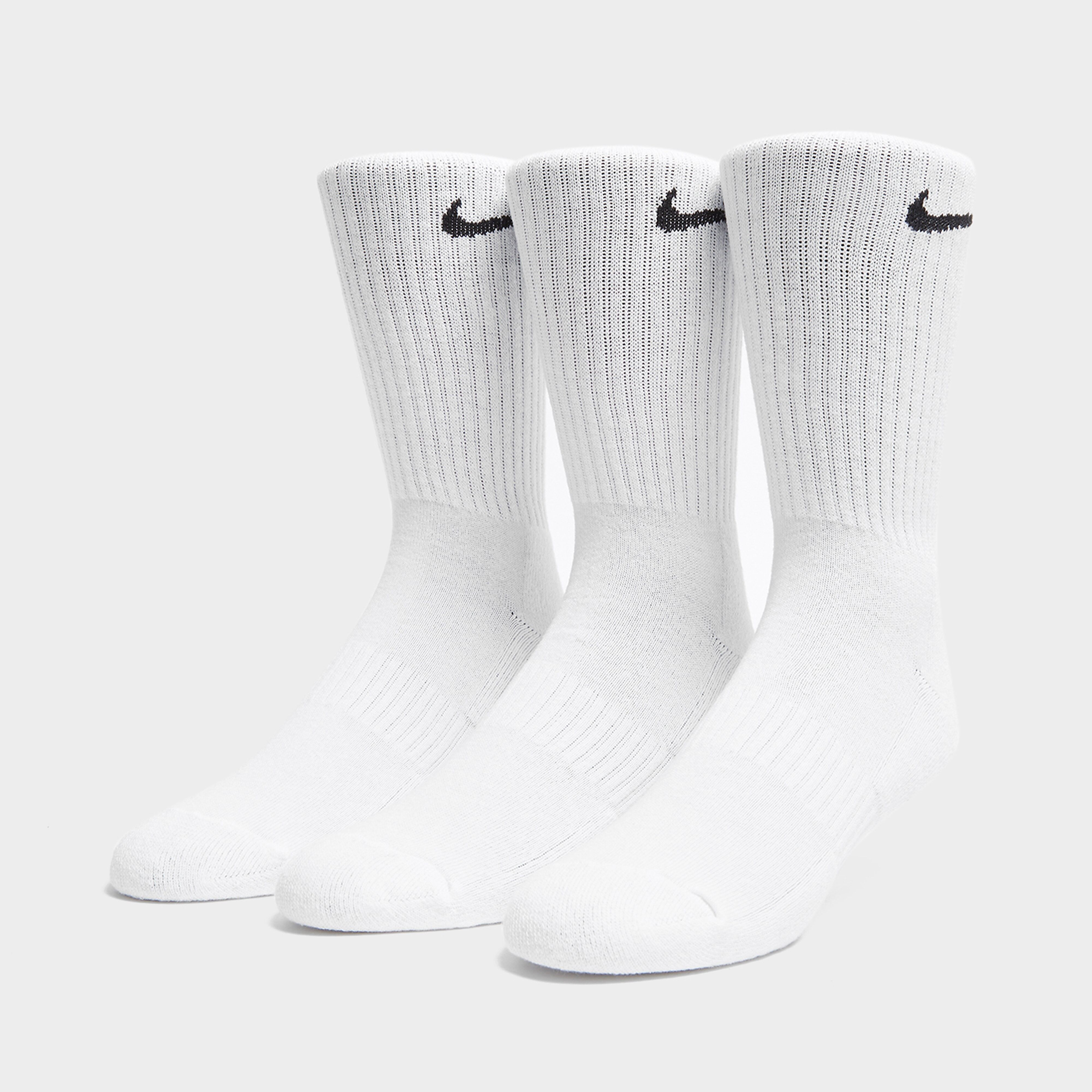 Nike Everyday Cushioned Training Crew Socks (3 Pairs) - White/Black - Mens  size: S