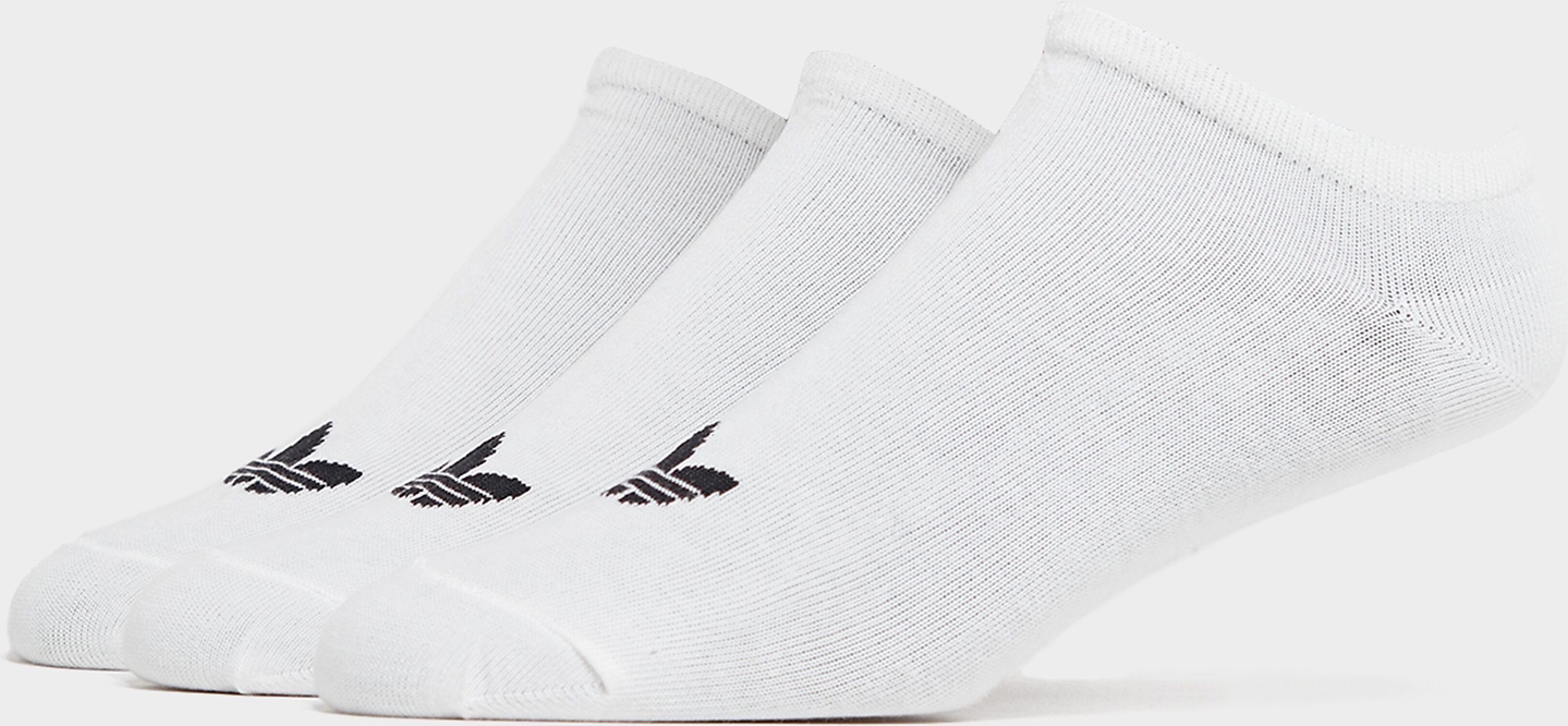 adidas Originals 3 Pack Trefoil Liner Socks - White - Womens  size: 2-5