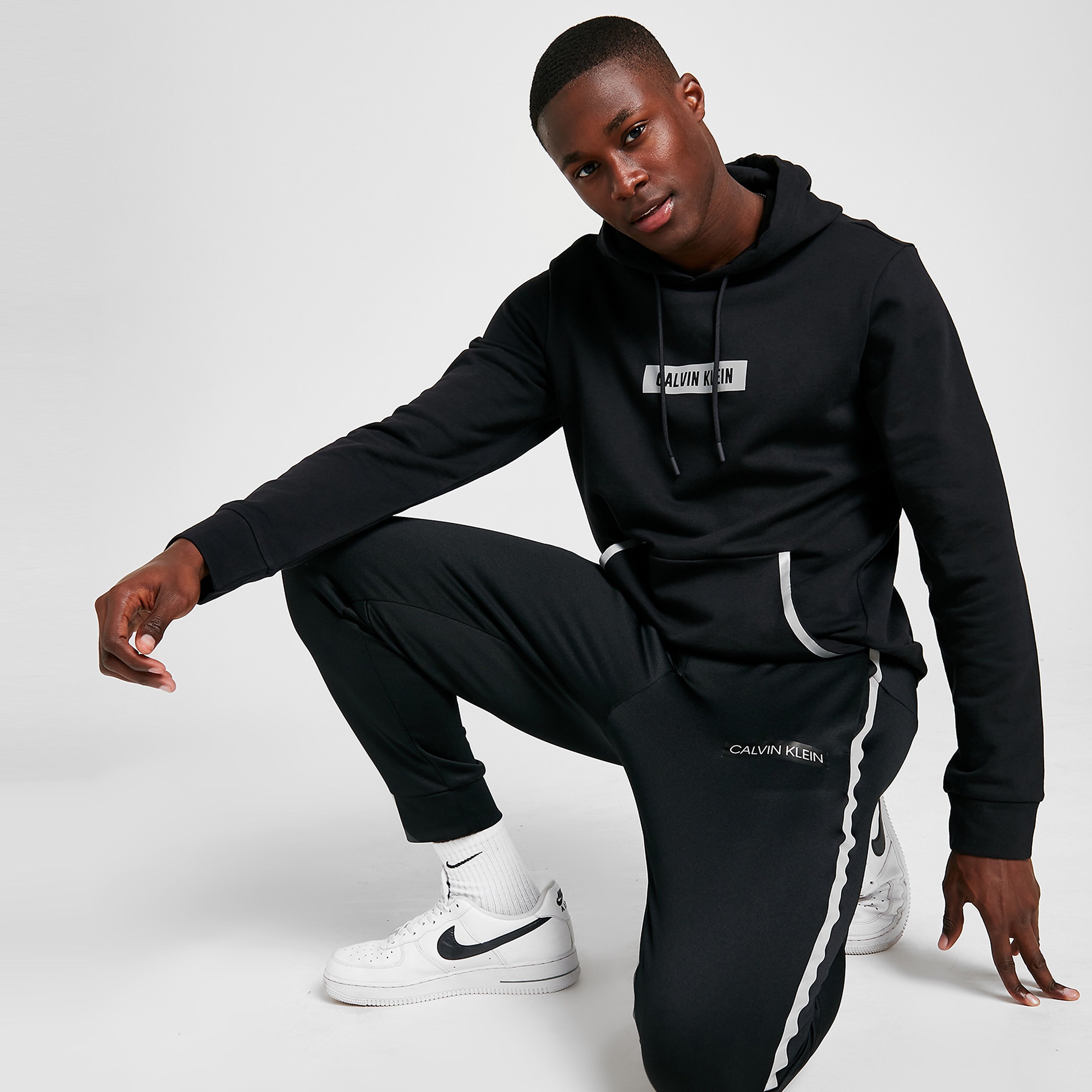 Calvin Klein Reflective Poly Track Pants - Black - Mens  size: M