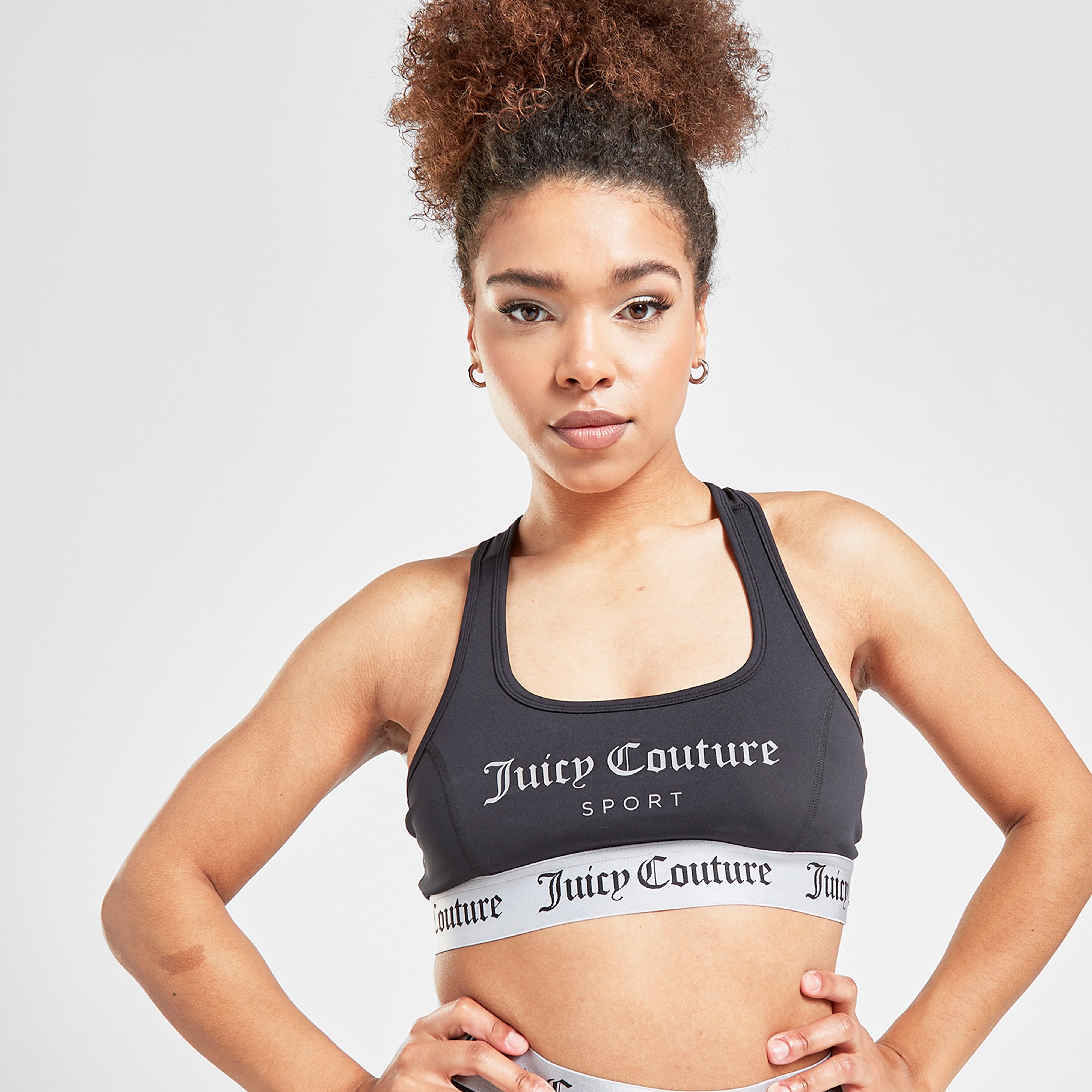 JUICY COUTURE Logo Sports Bra - Black/BLK - Womens  size: S