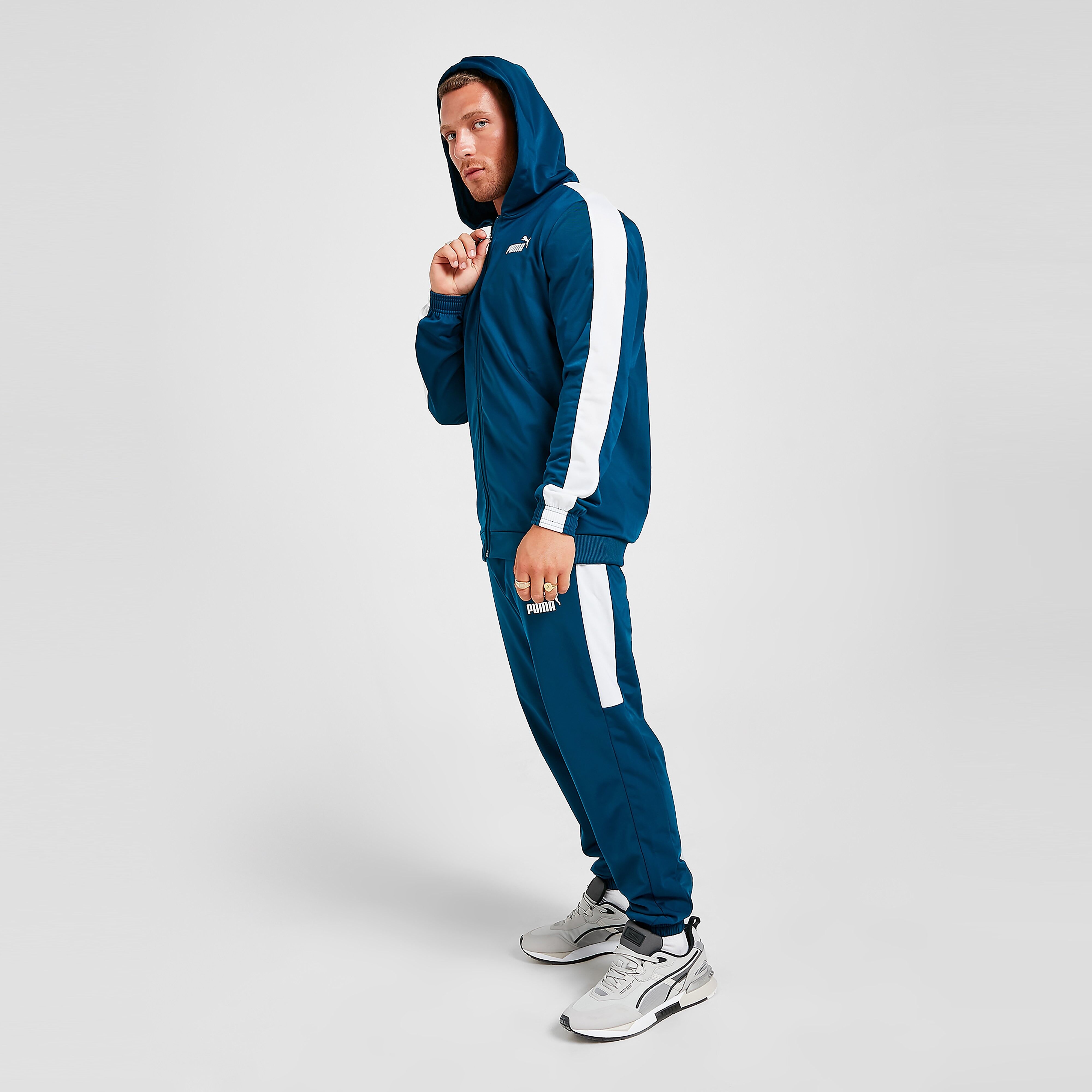 Puma Poly Hooded Tracksuit - Blue - Mens  size: XL